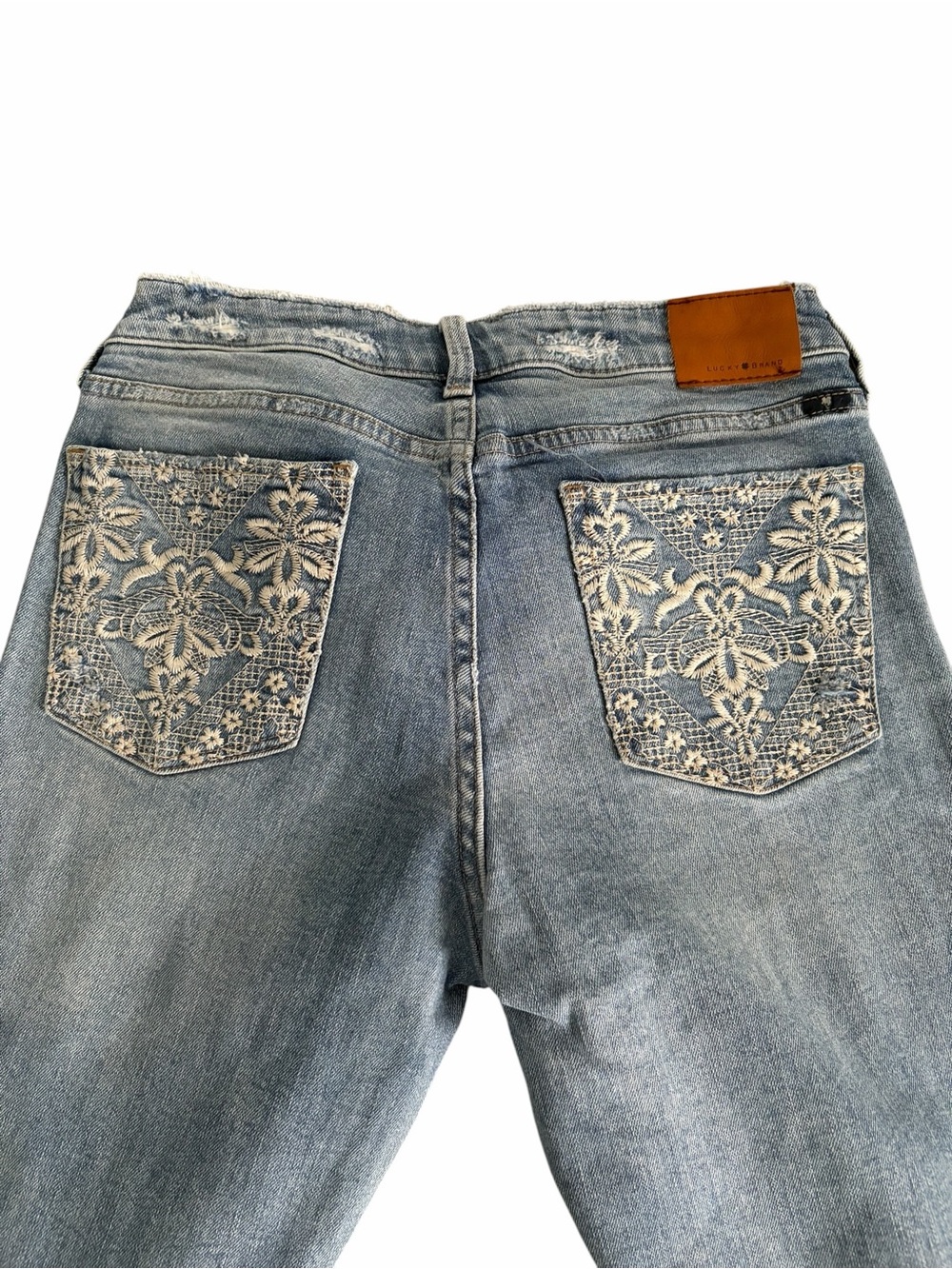 Lucky Brand Lolita Skinny Jeans - Blue Wash Distressed